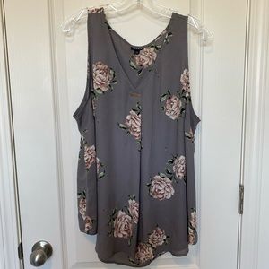 Torrid grey floral tank
